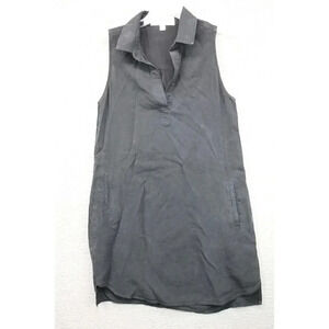Anthropologie Cloth & Stone Women's Black Sleeveless Shirt Dress-Size-XS-Pockets